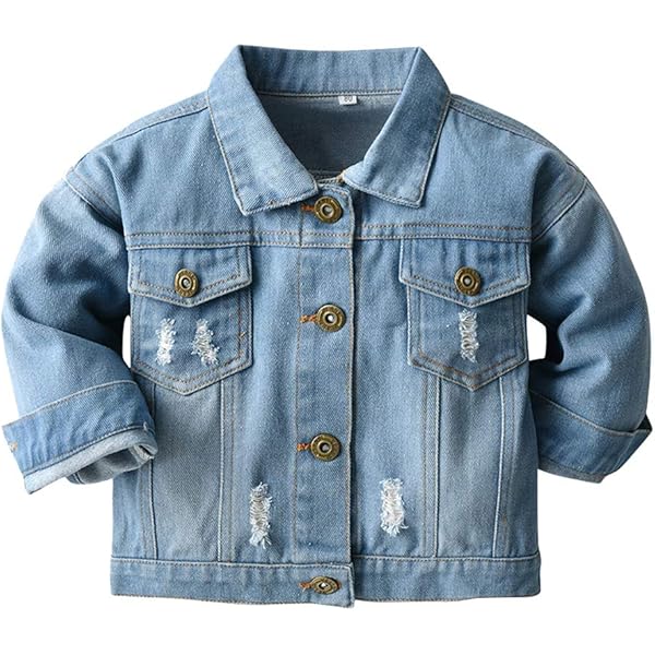 Amazon.com: Betadog Boys Denim Jacket, Cotton & Cotton Washed Fall
